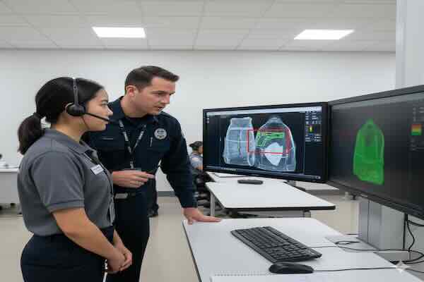Operator training on X-ray image interpretation and threat recognition